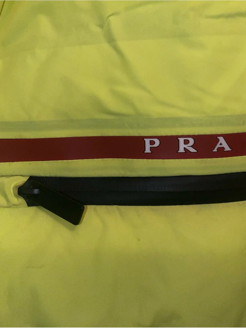 Prada Neon Lime Quilted Puffer Vest